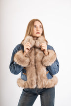 GIUBBOTTO DENIM PELLICCIA