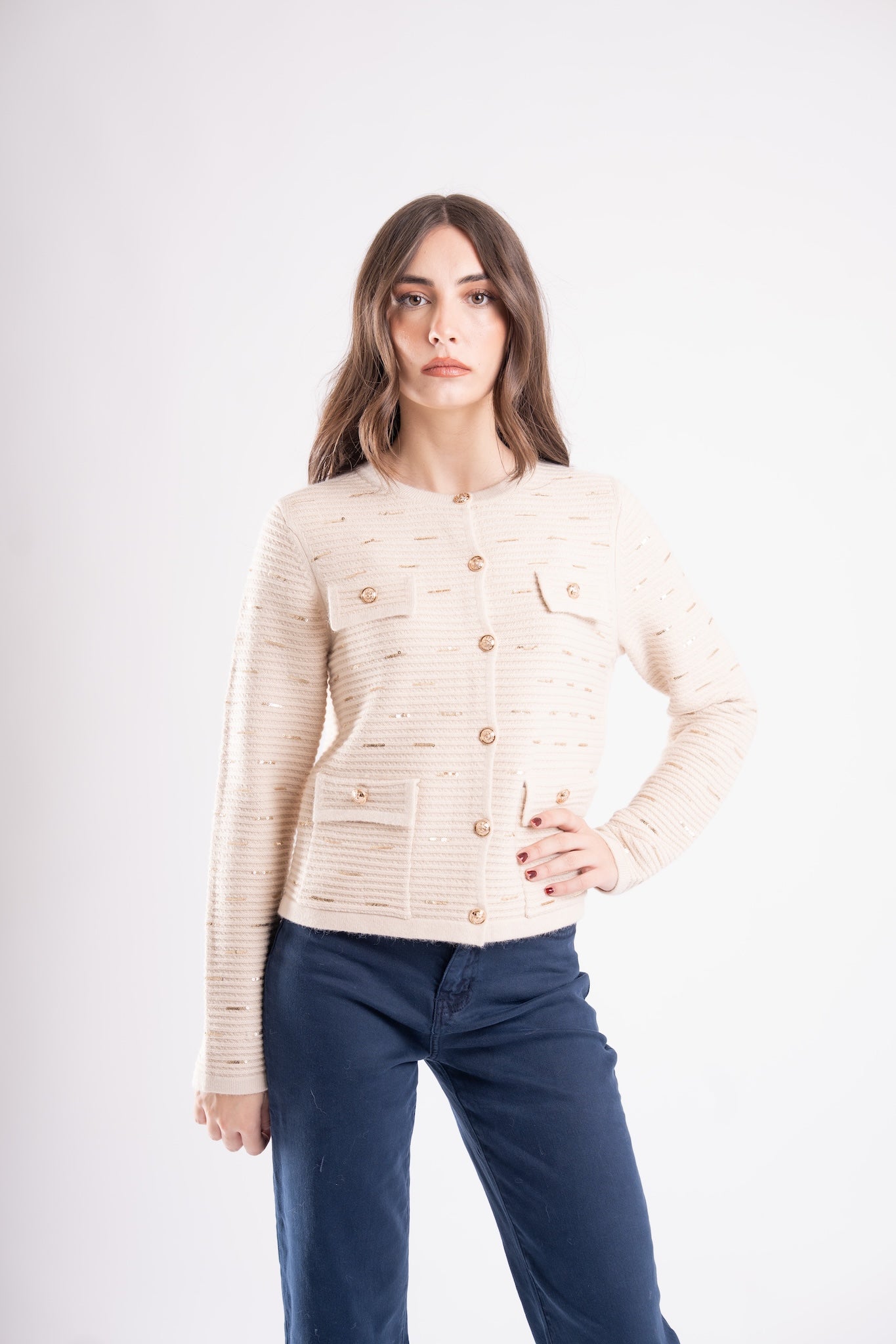CARDIGAN PAILLETTES BOTTONI