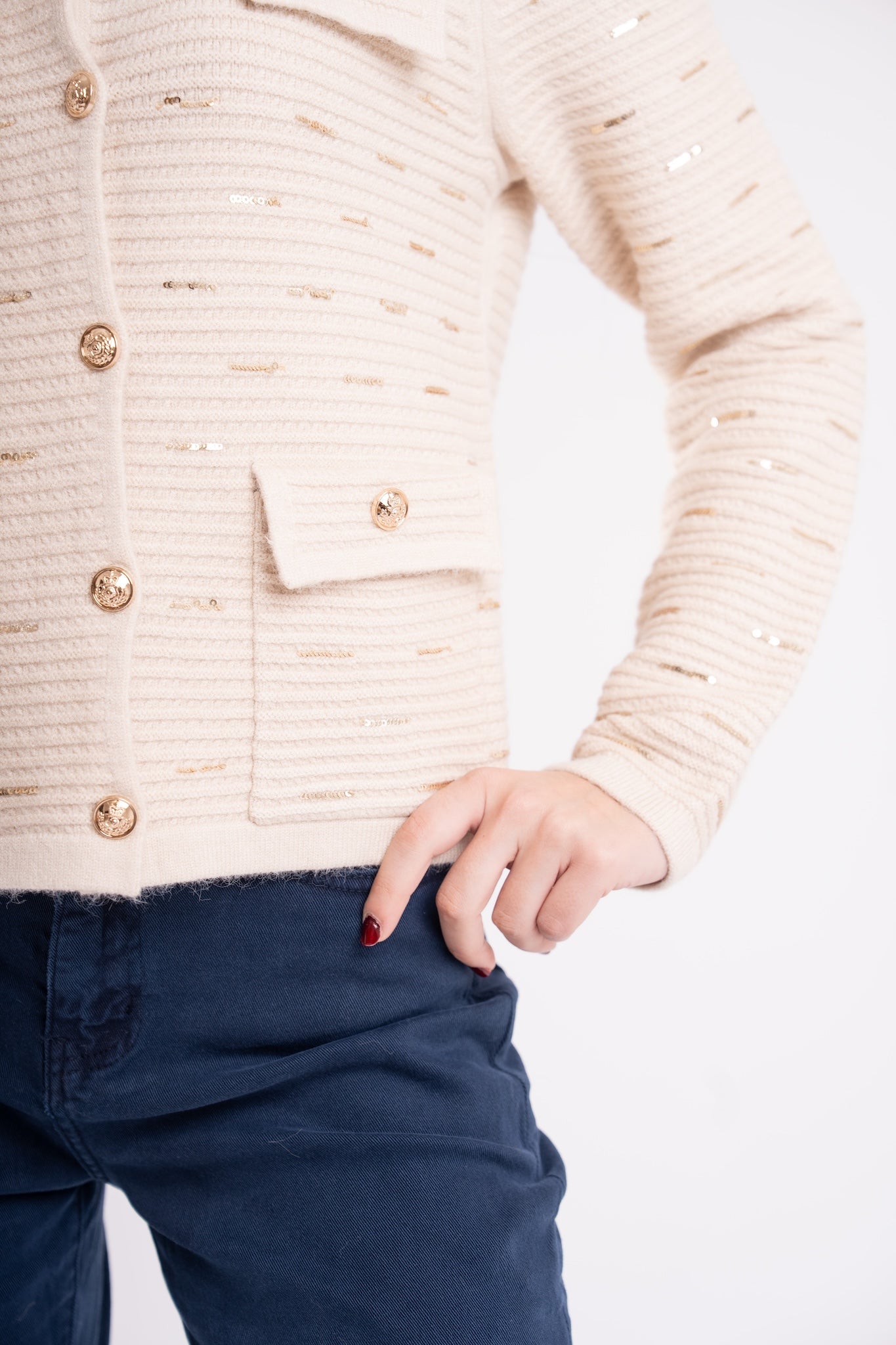 CARDIGAN PAILLETTES BOTTONI