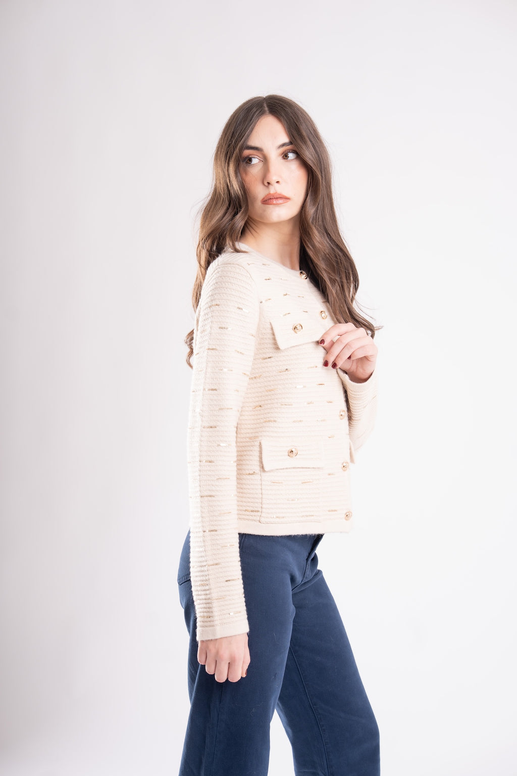 CARDIGAN PAILLETTES BOTTONI